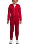 Lands' End Babies'  School Uniform Kids Zip Front Sweatshirt In Red
