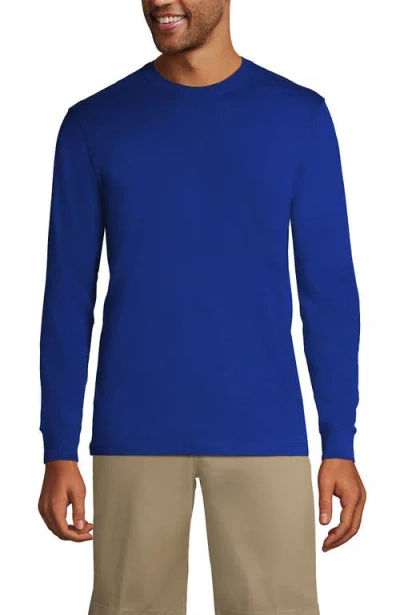 Lands' End School Uniform  Long Sleeve Essential T-shirt In Blue
