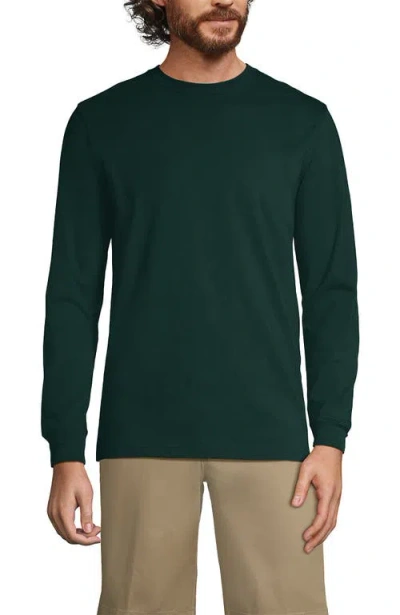 Lands' End School Uniform  Long Sleeve Essential T-shirt In Green