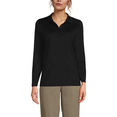 Lands' End School Uniform  Long Sleeve Feminine Fit Rapid Dry Polo Shirt