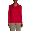 Lands' End School Uniform  Long Sleeve Feminine Fit Rapid Dry Polo Shirt In Black