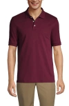 Lands' End School Uniform  Long Sleeve Interlock Polo Shirt In Burgundy