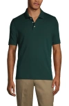 Lands' End School Uniform  Long Sleeve Interlock Polo Shirt In Evergreen