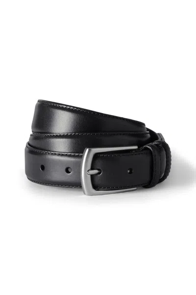 Lands' End School Uniform Men's Big Glove Leather Belt In Black