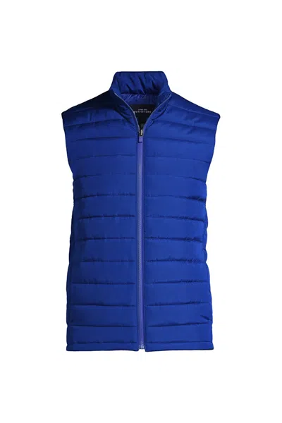Lands' End School Uniform Men's Big Insulated Vest In Blue