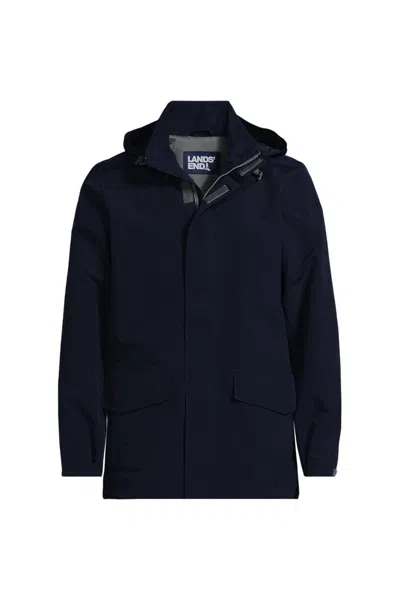 Lands' End School Uniform Men's Big Outrigger Mesh Lined Jacket In Blue