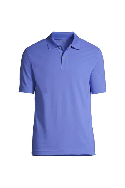 Lands' End School Uniform Men's Big Short Sleeve Mesh Polo Shirt In Blue