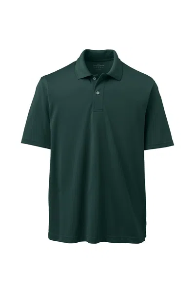 Lands' End School Uniform Men's Big Short Sleeve Polyester Polo In Green