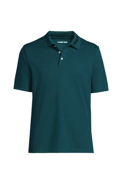 Lands' End School Uniform Men's Big Short Sleeve Solid Active Polo In Green