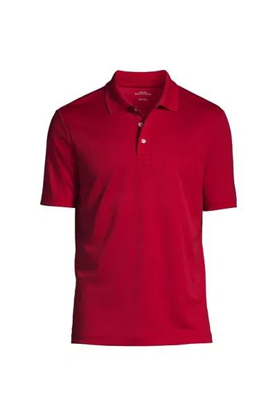 Lands' End School Uniform Men's Big Short Sleeve Solid Active Polo In Red