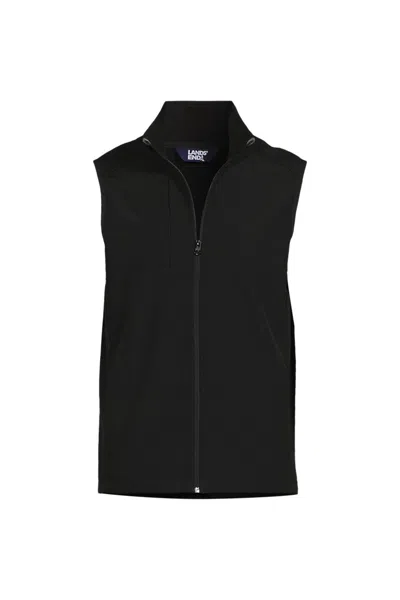 Lands' End School Uniform Men's Big Soft Shell Vest In Black