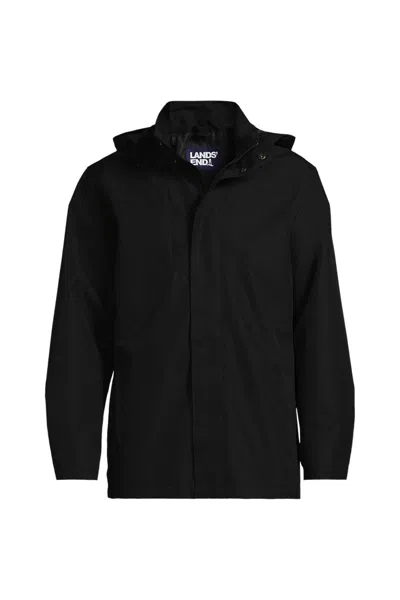 Lands' End School Uniform Men's Big System Hooded Shell Jacket In Black