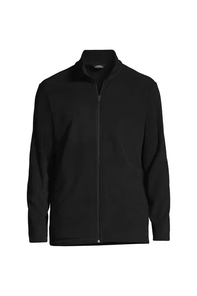 Lands' End School Uniform Men's Big Thermacheck 100 Fleece Jacket In Black