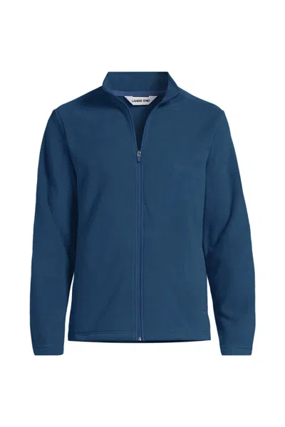 Lands' End School Uniform Men's Big Thermacheck 100 Fleece Jacket In Blue
