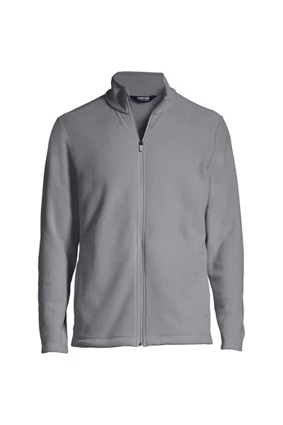 Lands' End School Uniform Men's Big Thermacheck 100 Fleece Jacket In Gray