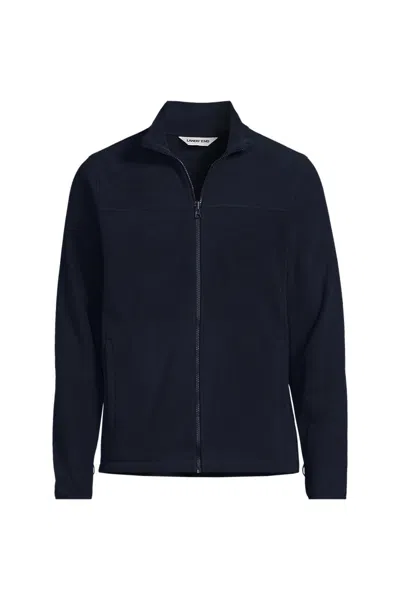 Lands' End School Uniform Men's Big Thermacheck 200 Fleece Jacket In Blue