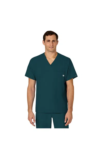 Lands' End School Uniform Men's Big Wink W123 V-neck Scrub Top In Black