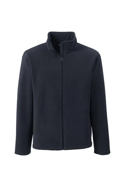 Lands' End School Uniform Men's Full-zip Mid-weight Fleece Jacket In Gray