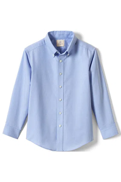Lands' End School Uniform Men's Long Sleeve Solid Oxford Dress Shirt In Blue