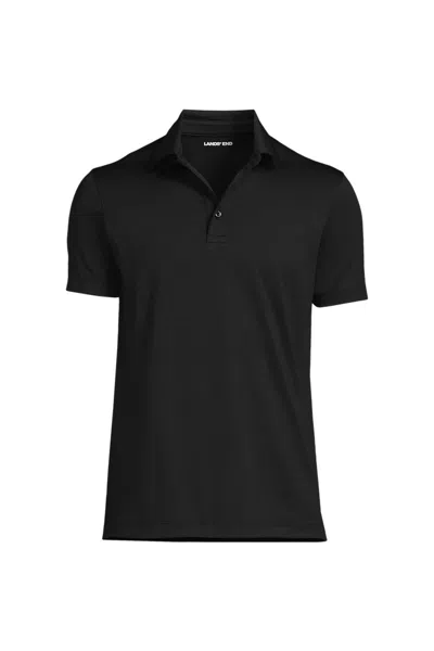 Lands' End School Uniform Men's Rapid Dry Short Sleeve Modern Fit Polo In Black