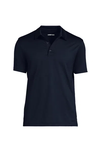 Lands' End School Uniform Men's Rapid Dry Short Sleeve Modern Fit Polo In Black