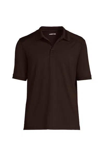 Lands' End School Uniform Men's Short Sleeve Rapid Dry Active Polo Shirt In Brown