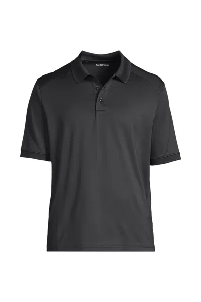 Lands' End School Uniform Men's Short Sleeve Rapid Dry Active Polo Shirt In Gray