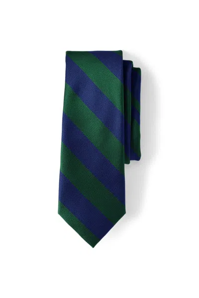 Lands' End School Uniform Men's Stripe To Be Tied Tie In White