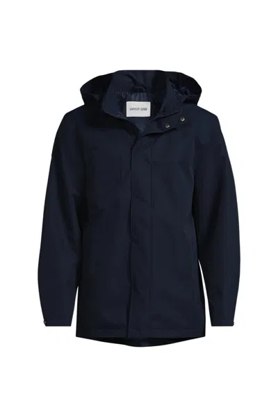 Lands' End School Uniform Men's System Hooded Shell Jacket In Blue