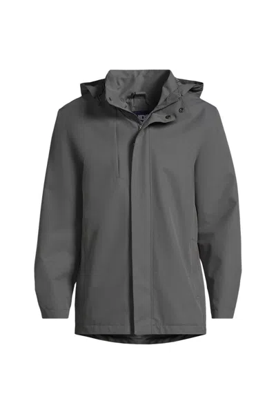 Lands' End School Uniform Men's System Hooded Shell Jacket In Gray