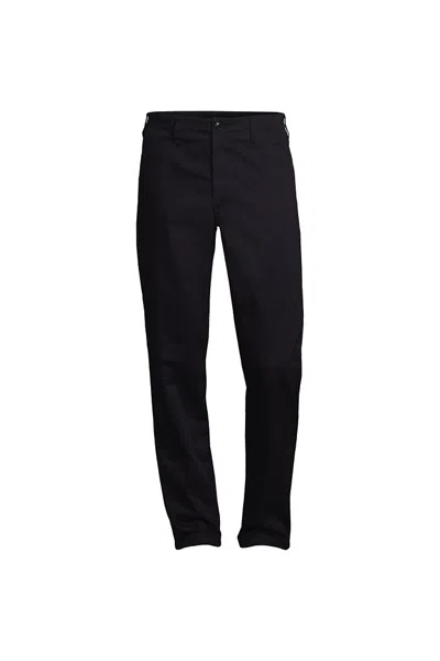 Lands' End School Uniform Men's Tailored Fit Plain Front Chino Pants In Black