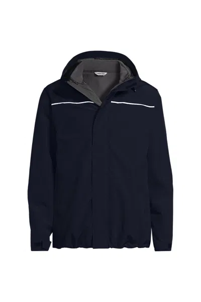 Lands' End School Uniform Men's Tall 3-in-1 Squall Jacket In Animal Print