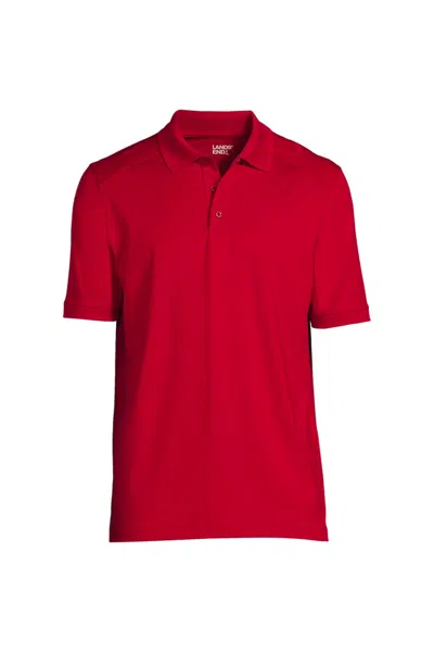Lands' End School Uniform Men's Tall Short Sleeve Rapid Dry Active Polo Shirt In White