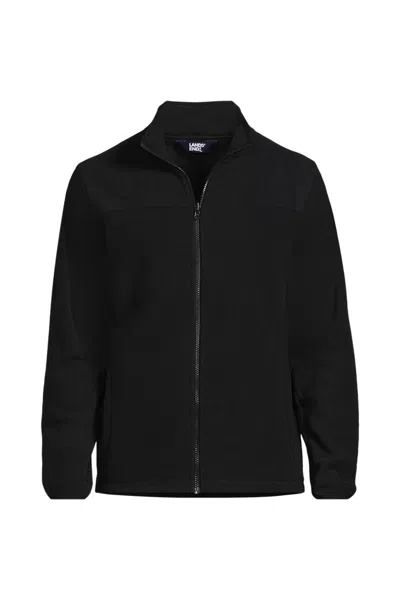 Lands' End School Uniform Men's Thermacheck 200 Fleece Jacket In Black