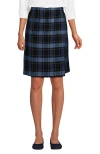 Lands' End Kids'  School Uniform  Plaid  A Line Tab Skort Top Of Knee In Multi