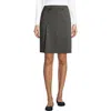 Lands' End School Uniform  Ponte Button Front Skort In Charcoal Heather