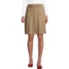 Lands' End School Uniform  Ponte Button Front Skort In Khaki