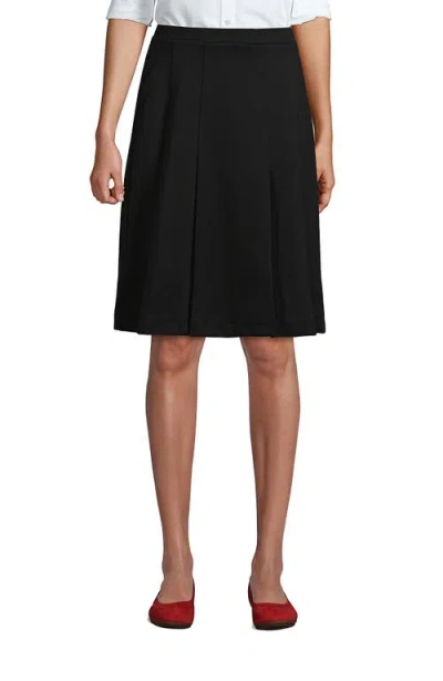 Lands' End School Uniform  Ponte Pleat Skirt In Black