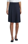 Lands' End School Uniform  Ponte Pleat Skirt In Classic Navy
