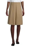 Lands' End School Uniform  Ponte Pleat Skirt In Khaki