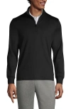 Lands' End School Uniform  Quarter Zip Pullover In Black
