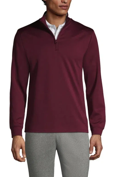 Lands' End School Uniform  Quarter Zip Pullover In Burgundy