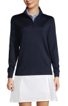 Lands' End School Uniform  Quarter Zip Pullover In Classic Navy