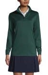 Lands' End School Uniform  Quarter Zip Pullover In Evergreen
