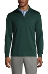 Lands' End School Uniform  Quarter Zip Pullover In Evergreen