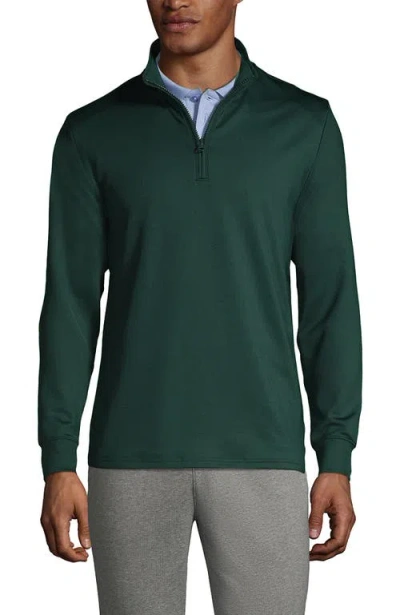 Lands' End School Uniform  Quarter Zip Pullover In Evergreen