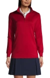 Lands' End School Uniform  Quarter Zip Pullover In Red