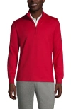 Lands' End School Uniform  Quarter Zip Pullover In Red