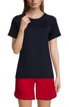 Lands' End School Uniform  Short Sleeve Active Tee In Classic Navy