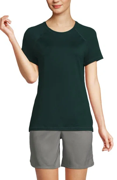 Lands' End School Uniform  Short Sleeve Active Tee In Evergreen